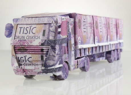 origami auto z peněz (1)